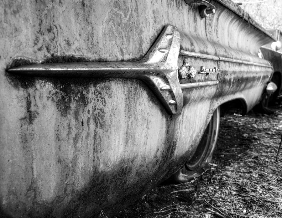 Car Photograph - Impala in Black and White by Greg and Chrystal Mimbs