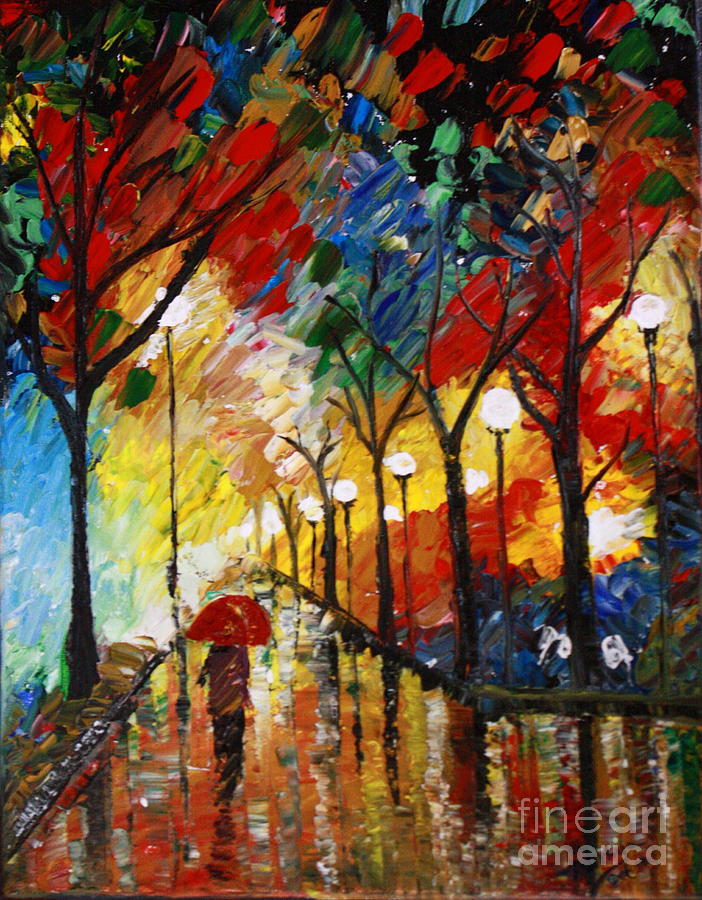 Dreamscape painting, an original textured impasto palette knife oil  painting