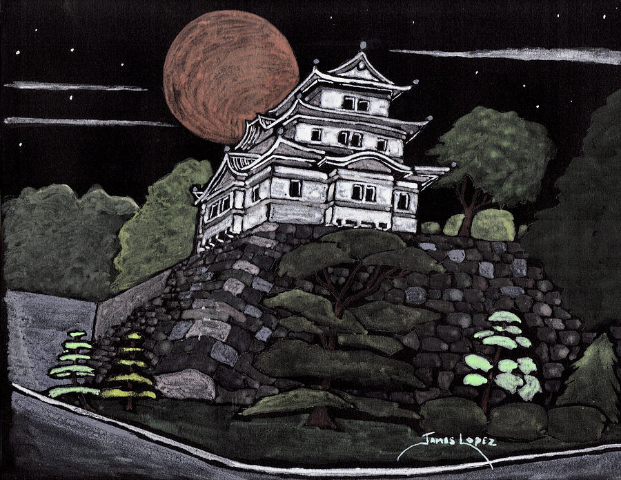 Imperial Japanese Palace Painting By James Lopez