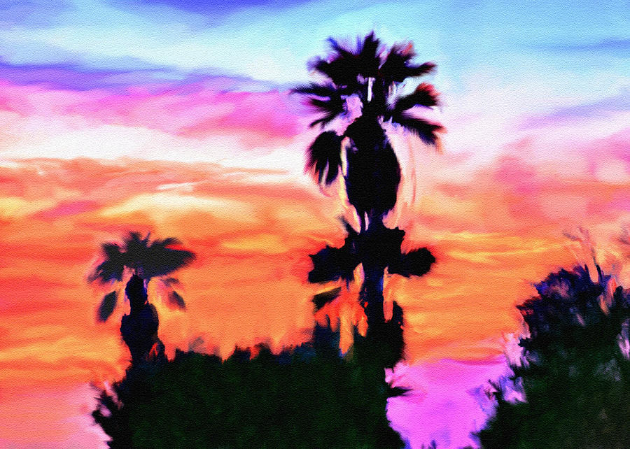 Impression Desert Sunset V2 Digital Art