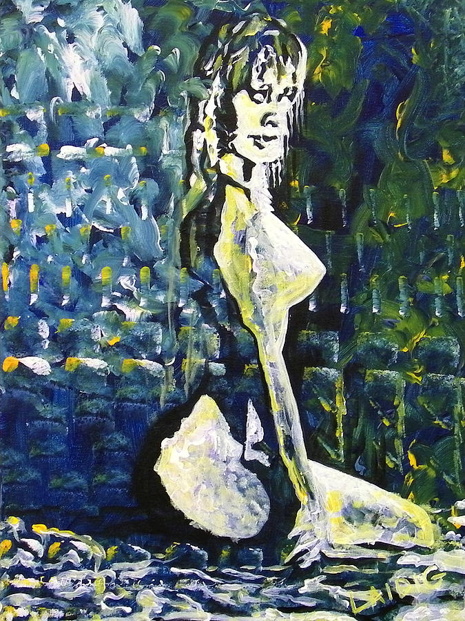 Impression of a girl at nine O five Painting by Aarron  Laidig