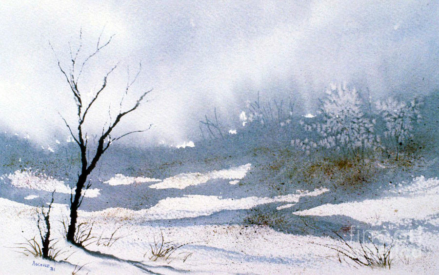Impression of Winter Storm Painting by Teresa Ascone