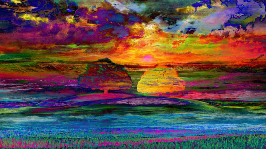 Trees Digital Art - Impressionism Trees by Mary Clanahan Trees Digital Art - Impressionism Trees by Mary Clanahan