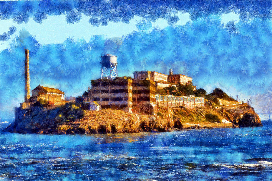 Impressionist Alcatraz Digital Art by Kaylee Mason