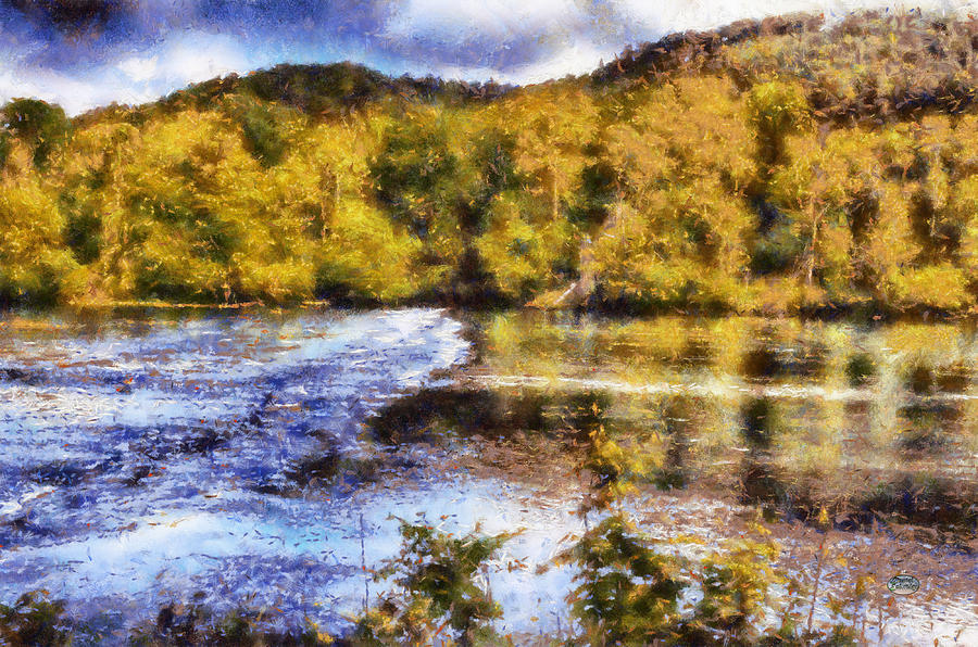 Impressionist Etowah River Digital Art by Daniel Eskridge