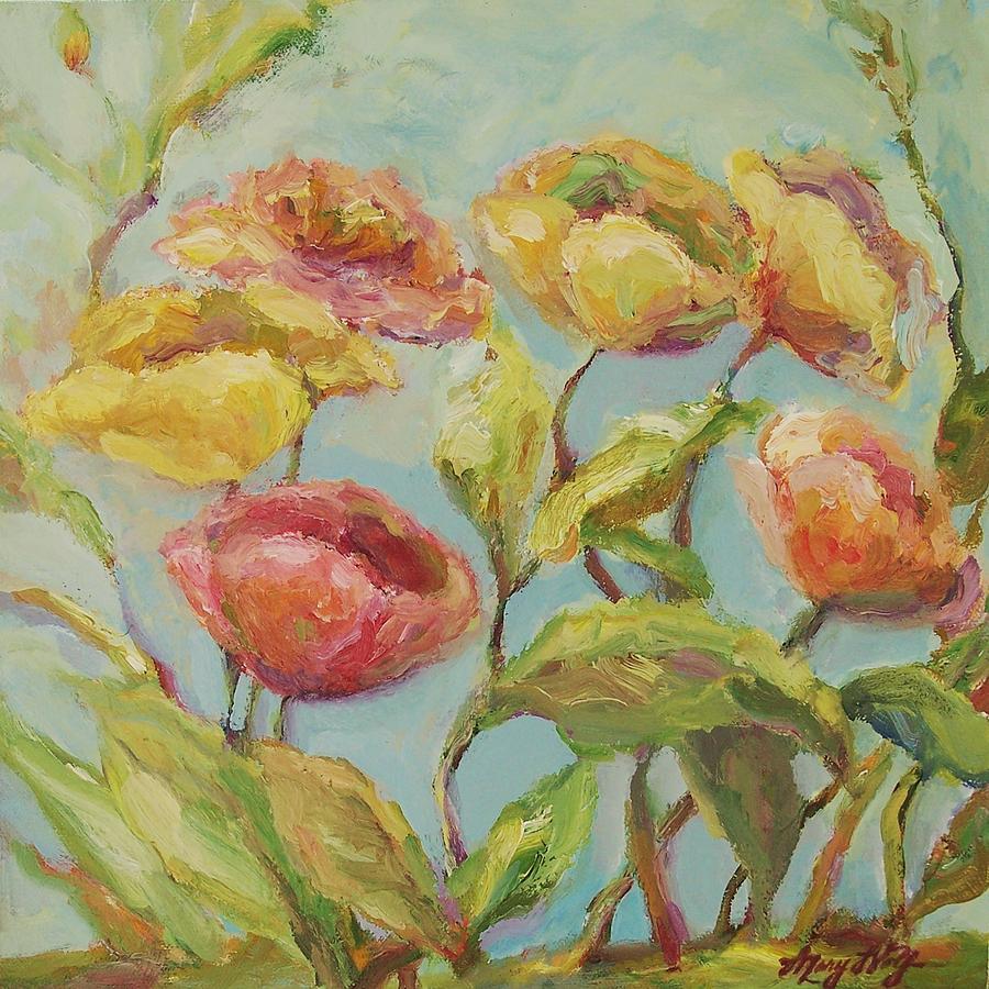 Impressionist Floral Painting Painting by Mary Wolf