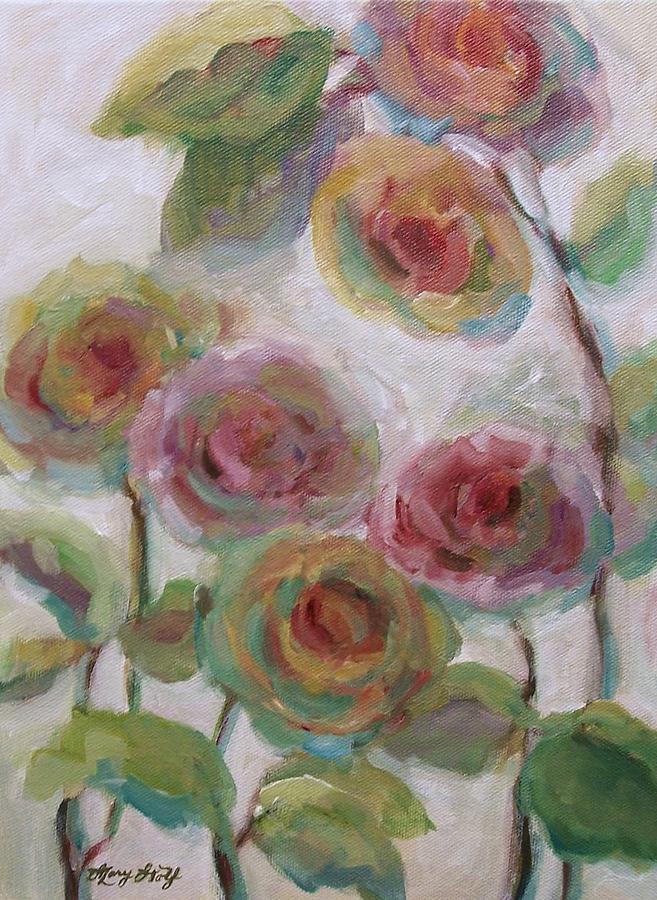 Impressionist Flowers Painting by Mary Wolf