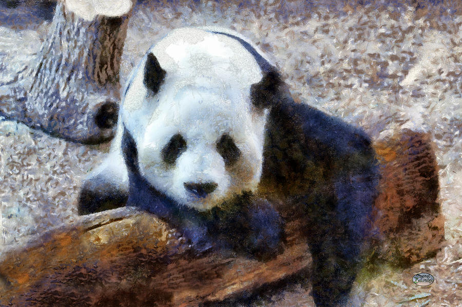 Impressionist Panda Digital Art by Daniel Eskridge