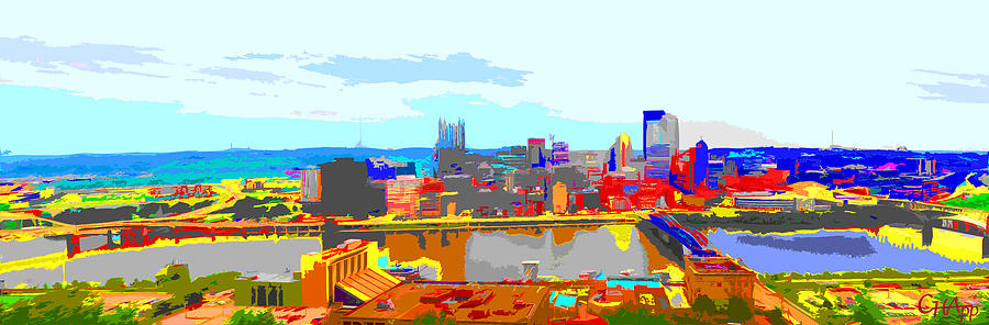 Impressionist Pittsburgh Across the River 2 Photograph by C H Apperson