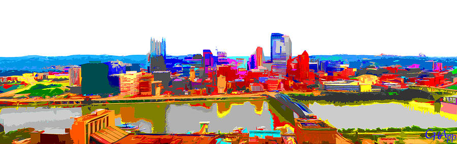 Impressionist Pittsburgh Across the River Photograph by C H Apperson