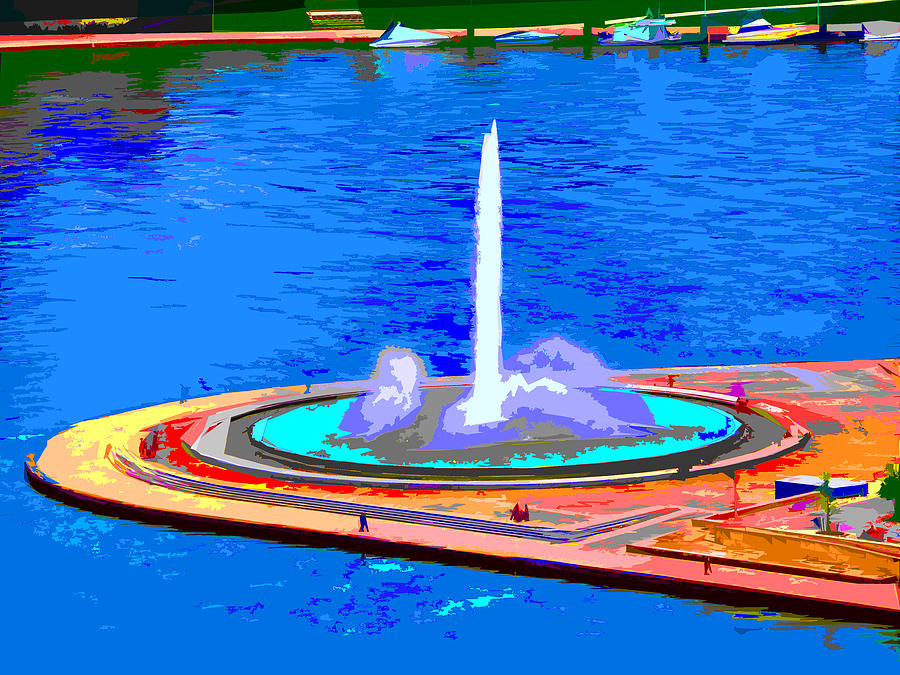 Impressionist Point Fountain Photograph by C H Apperson