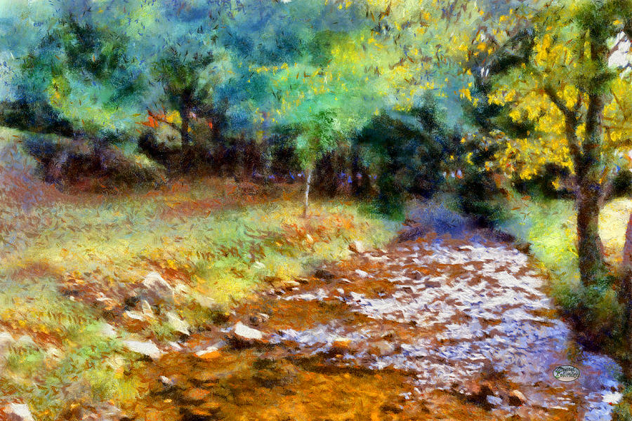 Impressionist Rocky Creek Digital Art by Daniel Eskridge
