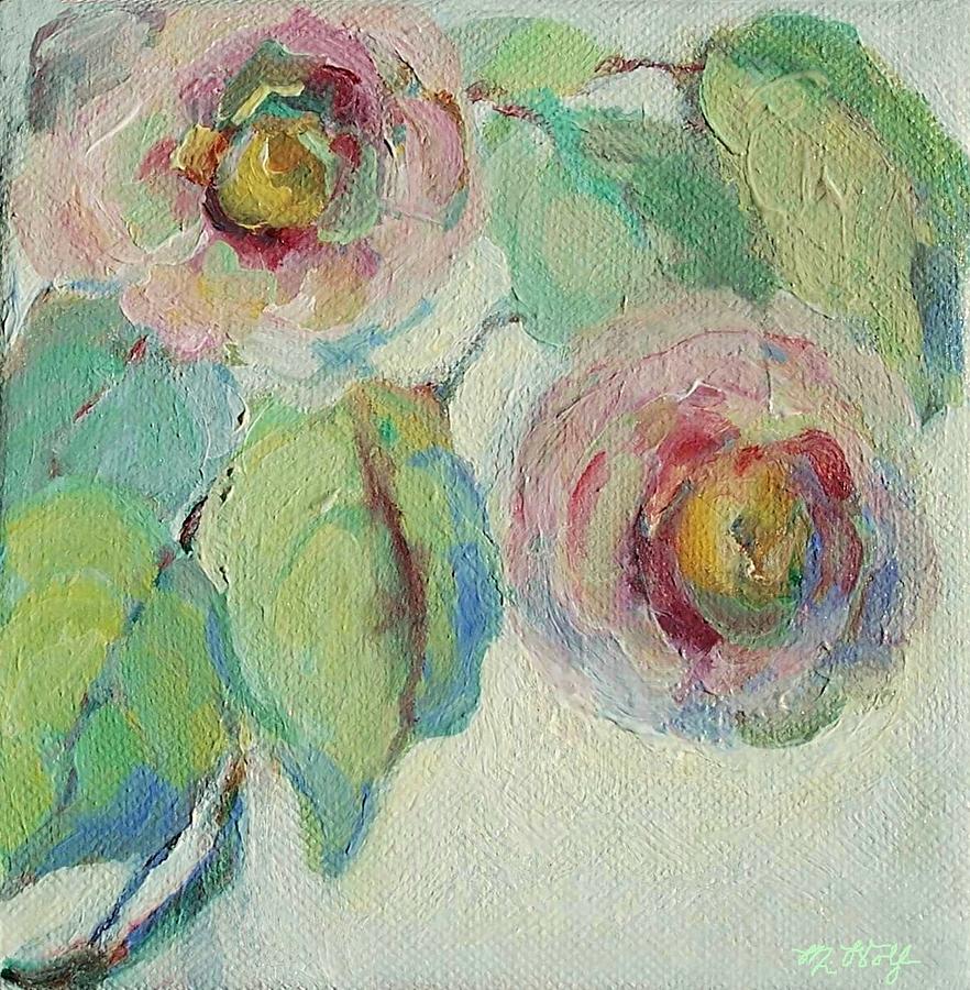 Impressionist Roses  Painting by Mary Wolf