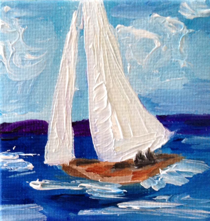 impressionist style sailboat painting