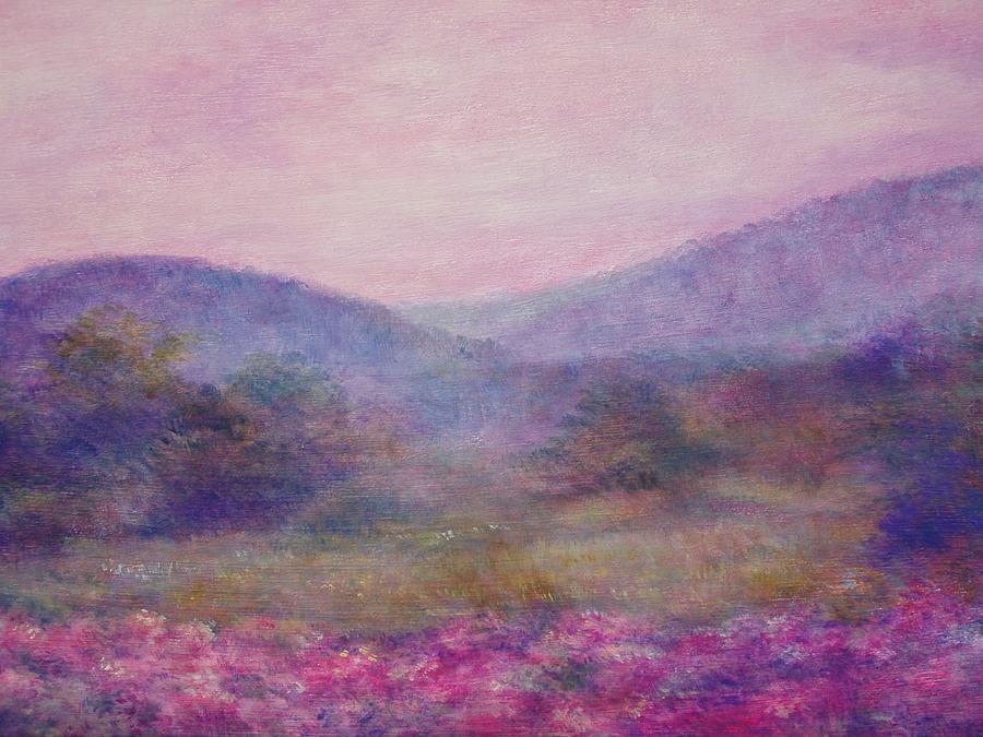 Impressionistic Foggy Summer Morning  Painting by Judith Cheng