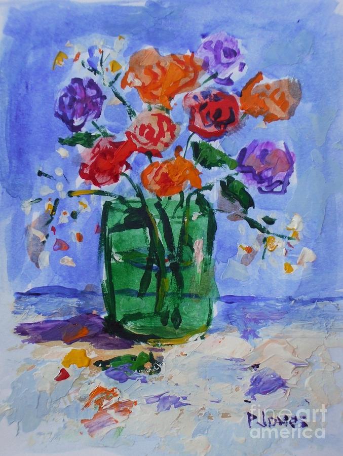 Flowers In A Vase Painting by Philip Jones