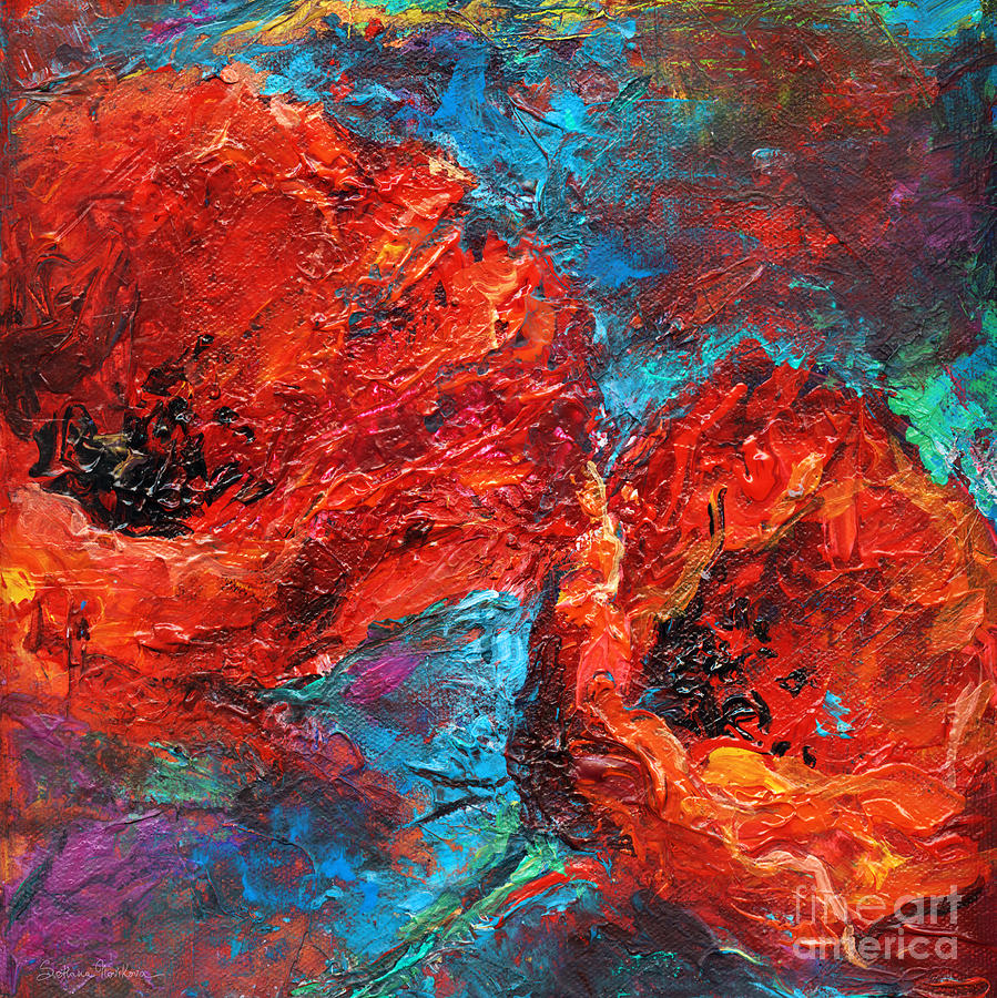 Impressionistic Red Poppies Painting by Svetlana Novikova
