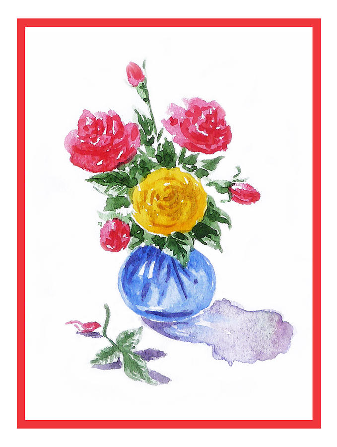 Impressionistic Roses Painting