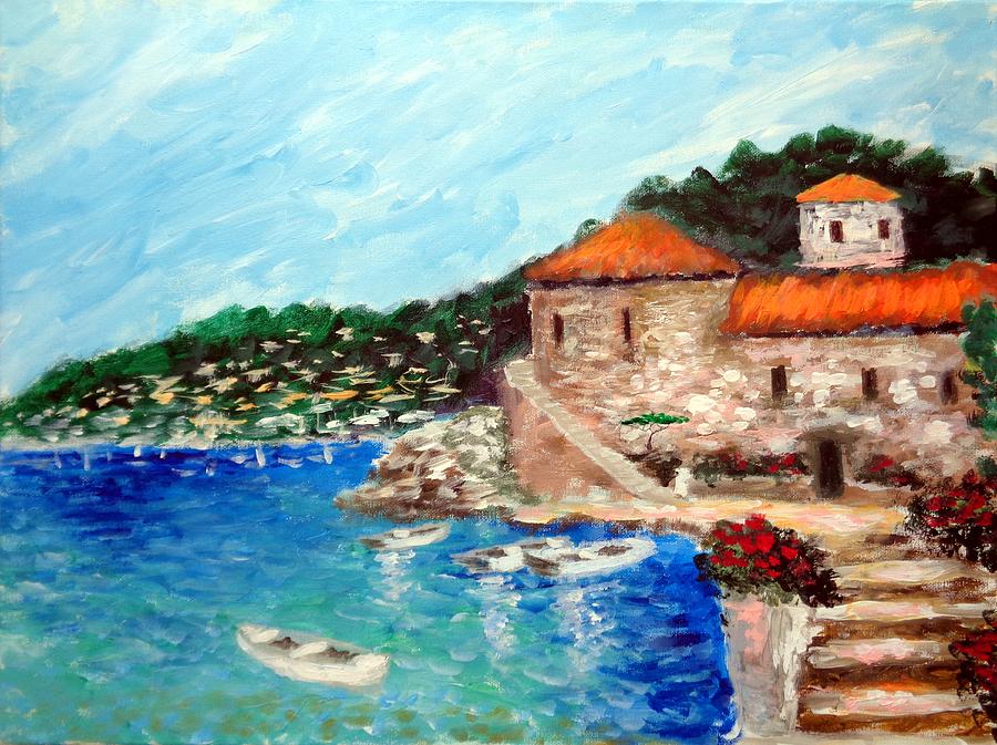 Impressions Of The Mediterranean Painting by Larry Cirigliano