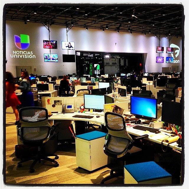 Impressive Newsroom In Univision/fusion Photograph by Hector Torres