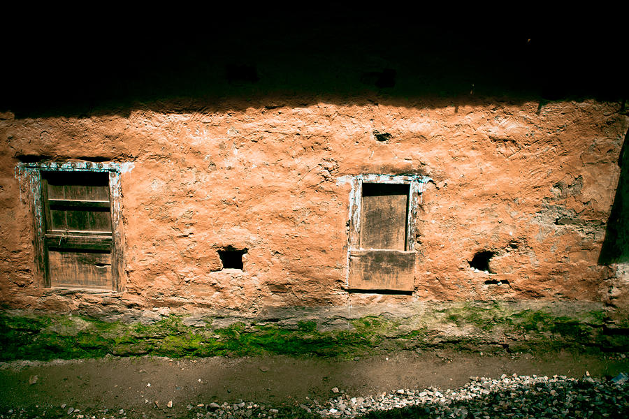 impressive wall House Tibet Photograph by Raimond Klavins