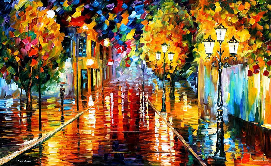 Improvisation Of Lights - PALETTE KNIFE Oil Painting On Canvas By ...