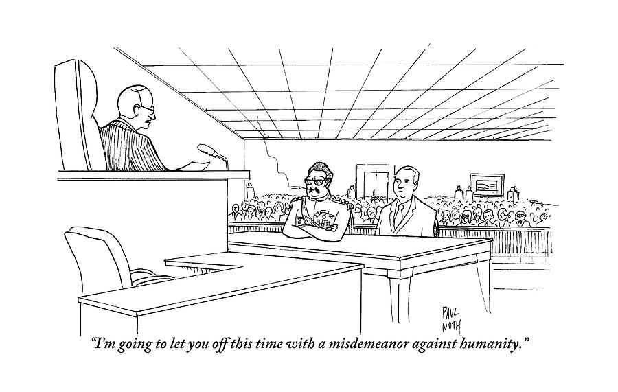 In A Courtroom Drawing by Paul Noth