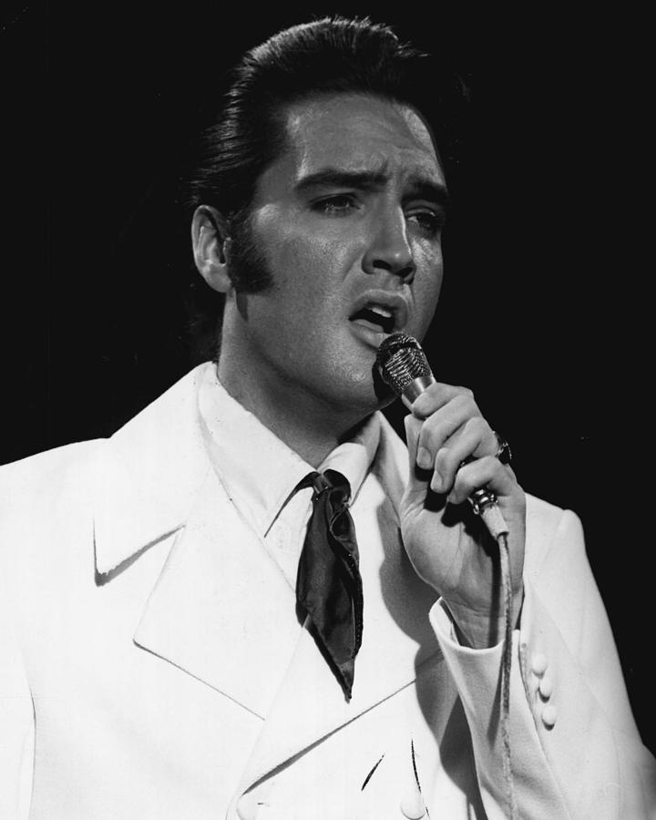 White Suit Elvis Photograph by Retro Images Archive - Pixels