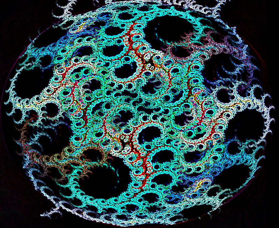 Fractal Digital Art - In An Octopuss Garden by Digital  Hiccup