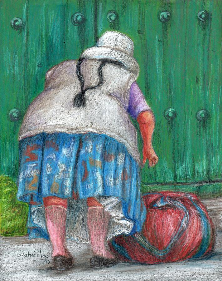 Hat Painting - In Front of The Church by Gabriela Nunez