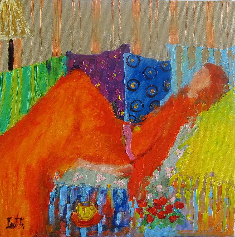 Oil Painting - In Her New Robe by Irit Bourla