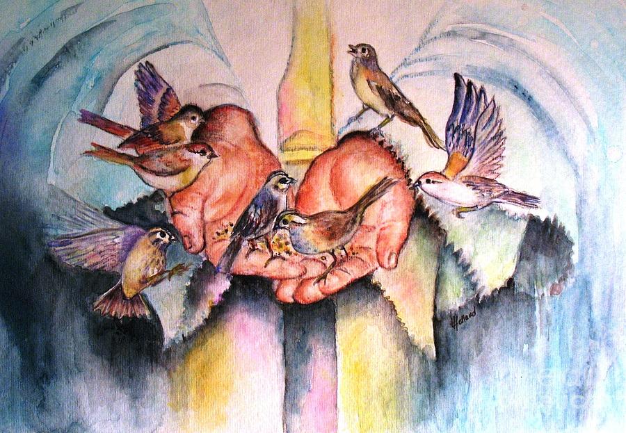In His Hands Painting by Hazel Holland