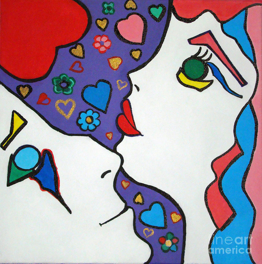 Abstract Painting - In Love by Silvana Abel