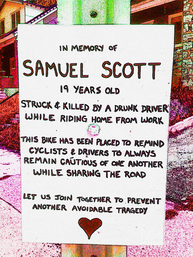 In Memory of Samuel Scott Photograph by Kelly Awad