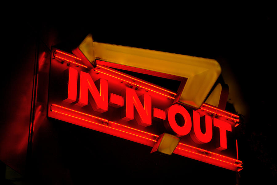 Sign Pyrography - IN-N-OUT Burger Sign by DUG Harpster