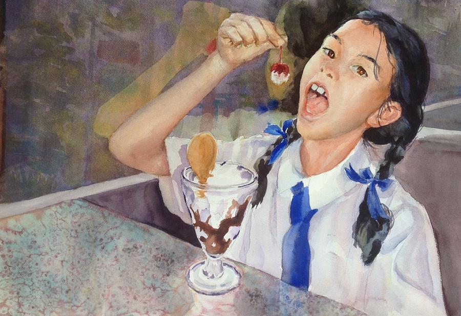In One Bite Painting by Carolyn Epperly