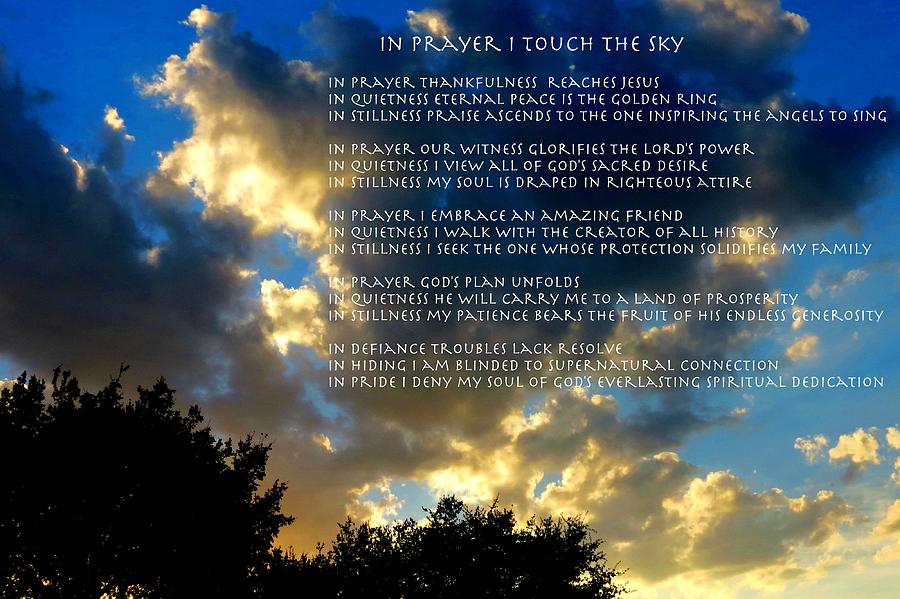 In Prayer I Touch The Sky Photograph by David  Norman