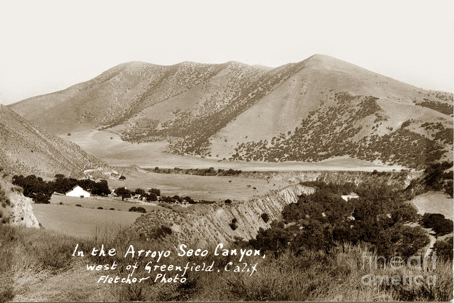 Barn Photograph - In the Arroyo Seco Canyon West of Greenfield Calif circa 1930 by Monterey County Historical Society