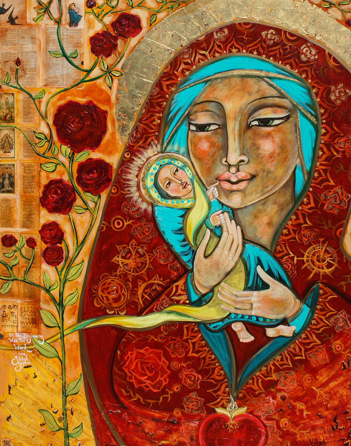 Shiloh Sophia Painting - In The Beginning Was The Word by Shiloh Sophia McCloud Shiloh Sophia Painting - In The Beginning Was The Word by Shiloh Sophia McCloud
