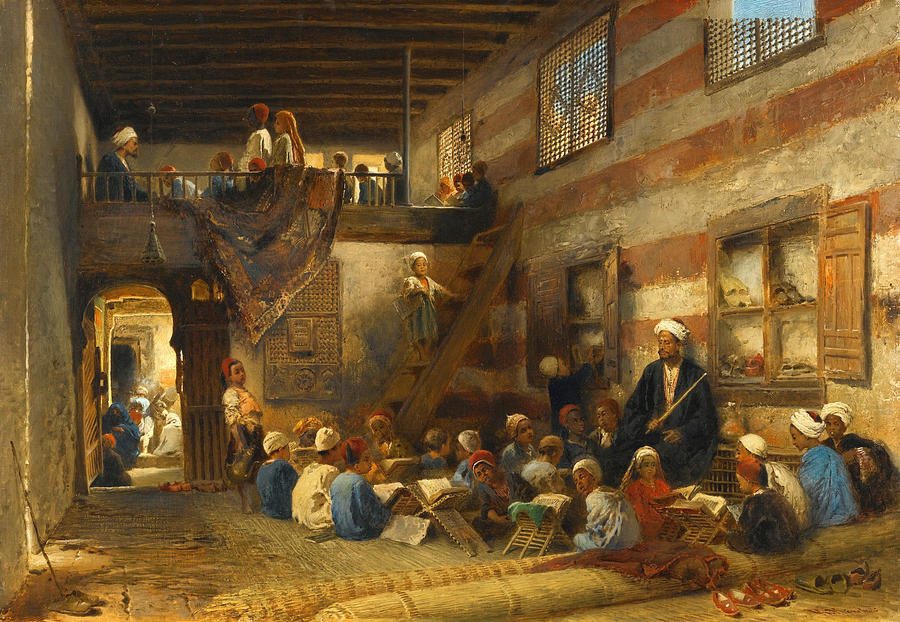 In the Classroom Painting by Konstantin Makovsky