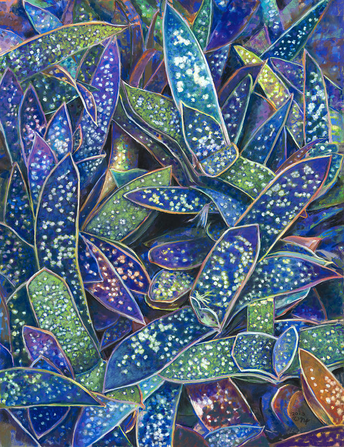 In the Conservatory - 6th Center - Indigo Painting by Nick Payne