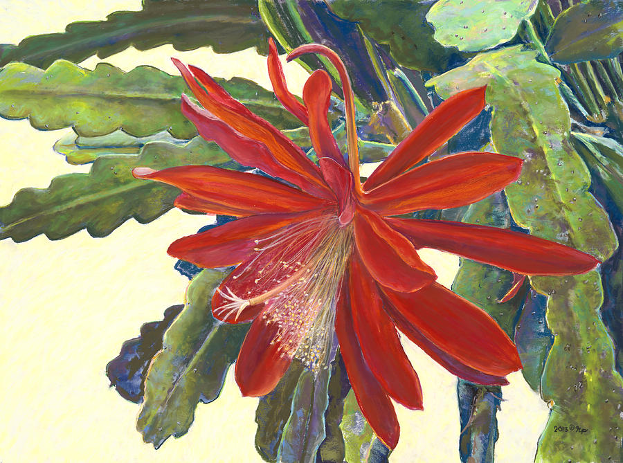 In the Conservatory - 1st Center - Red Painting by Nick Payne