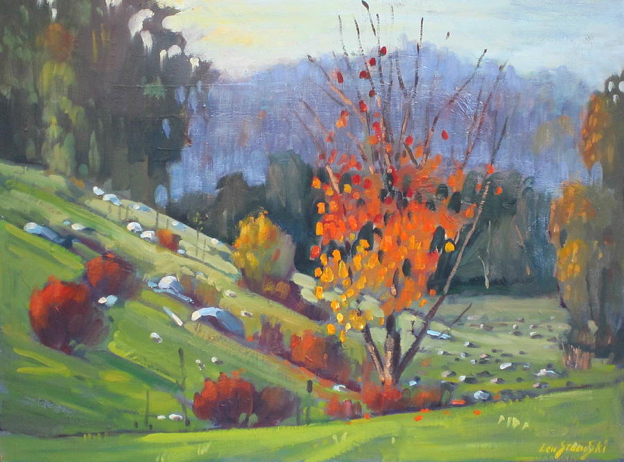 In The Cow Pasture Painting by Len Stomski