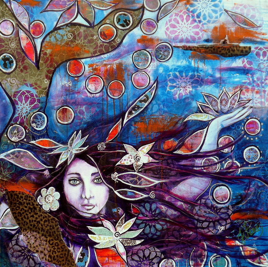 Collage Painting - In The Deep by Goddess Rockstar Collage Painting - In The Deep by Goddess Rockstar