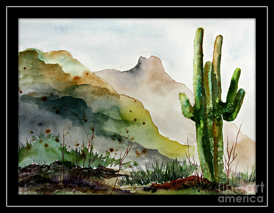 ORIGINAL FOR SALE In the Desert Painting by Janet Cruickshank