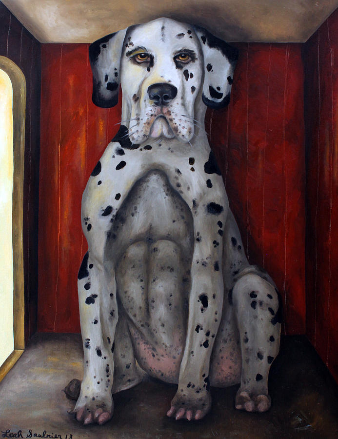 In The Dog House Painting by Leah Saulnier The Painting Maniac