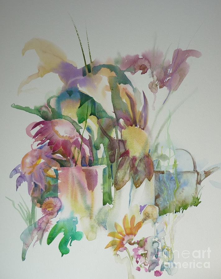 In the Garden Pastel by Donna Acheson-Juillet