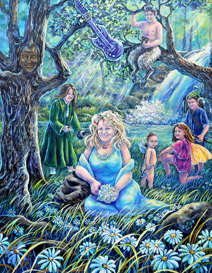 Fairy Painting - In The Garden Of The Goddess by Gail Butler