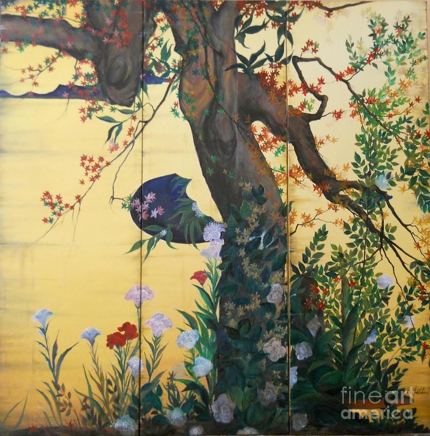 In the garden Painting by Sorin Apostolescu
