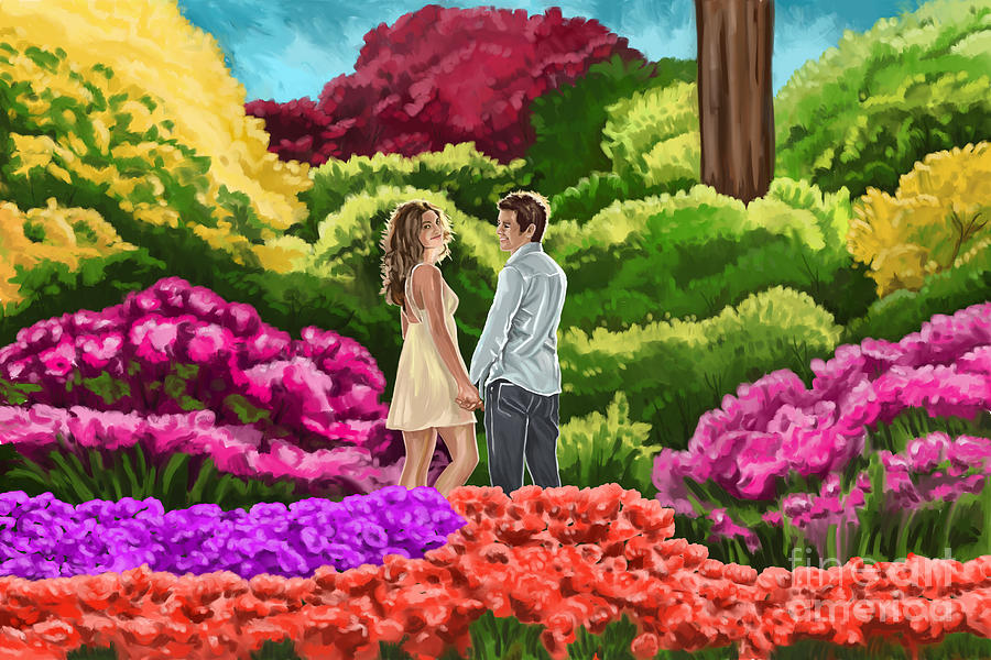 Flower Painting - In The Garden by Tim Gilliland